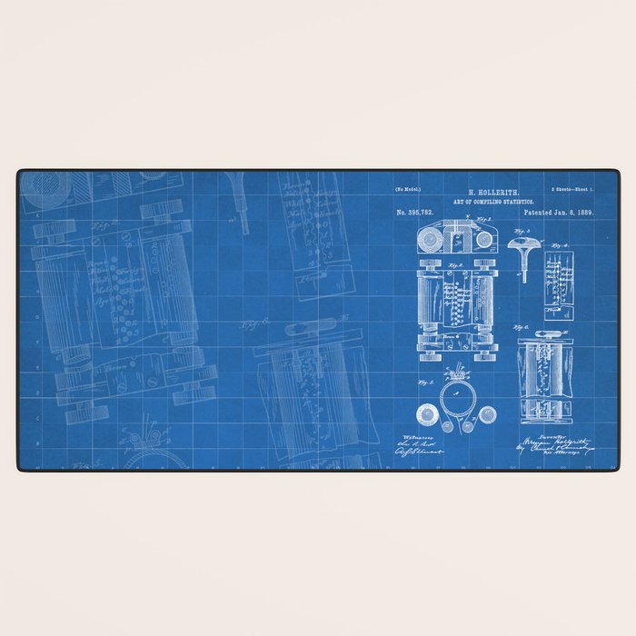First Computer Patent - Technology Art - Blueprint Desk Mat Gallery Image 3