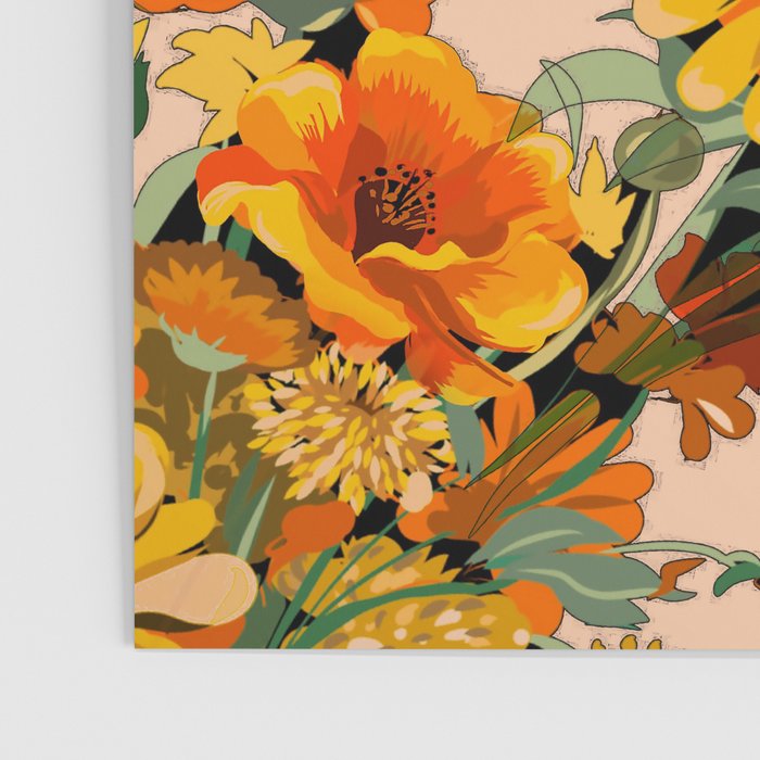 70s Pastel Floral on pink blush Boho Poster Gallery Image 3