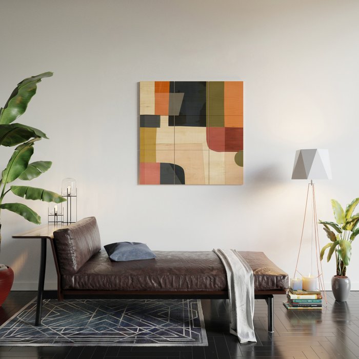 Silent Geometry Wood Wall Art Gallery Image 2