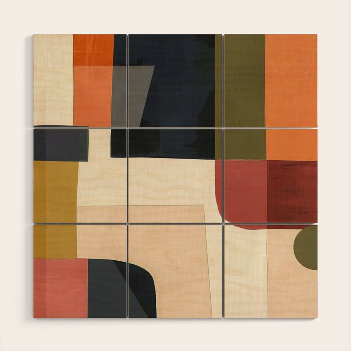 Silent Geometry Wood Wall Art Gallery Image 1