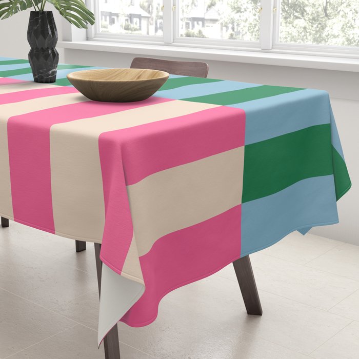 Modern Minimalist Abstract Stripes Tablecloth Gallery Image 3