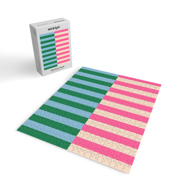 Modern Minimalist Abstract Stripes Jigsaw Puzzle Gallery Image 2