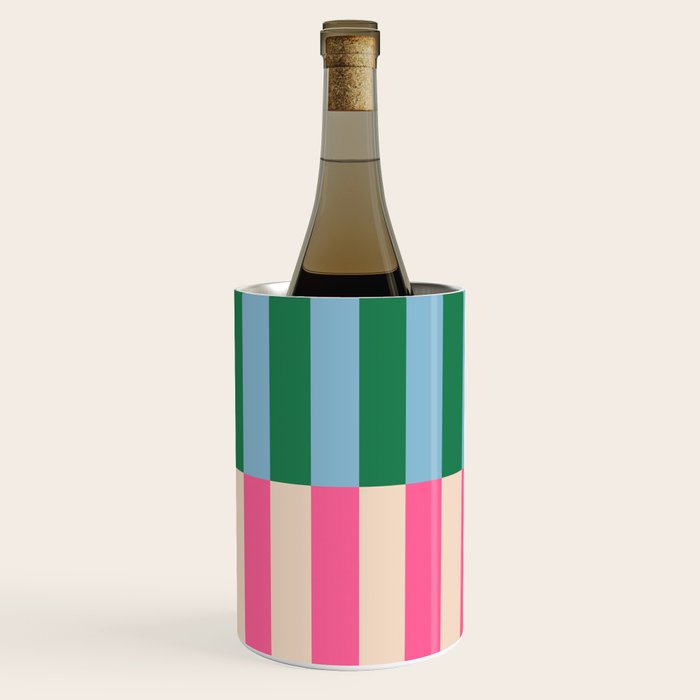 Modern Minimalist Abstract Stripes Wine Chiller Gallery Image 3