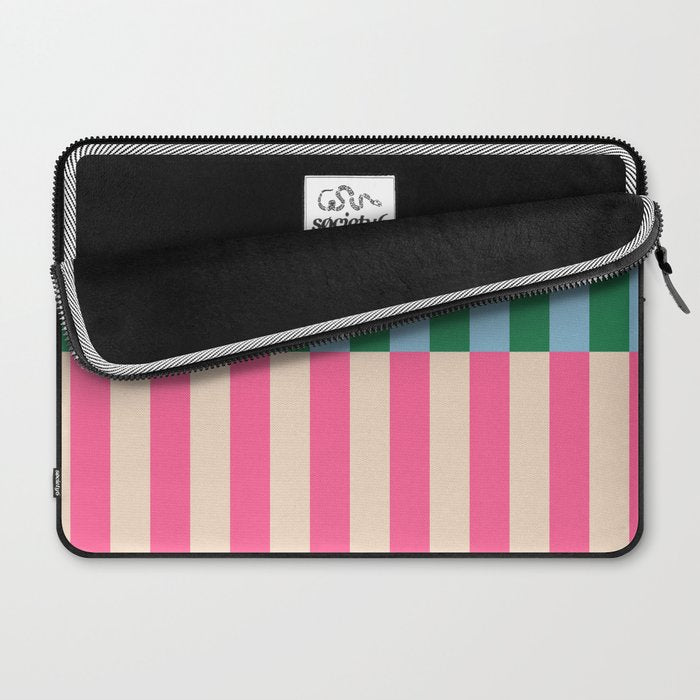 Modern Minimalist Abstract Stripes Laptop Sleeve Gallery Image 2