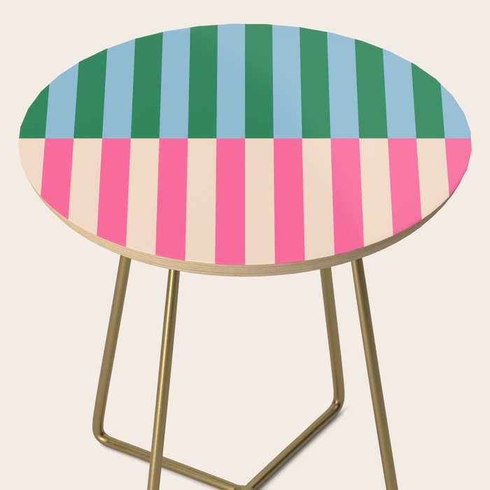 Modern Minimalist Abstract Stripes Side Table Gallery Image 2