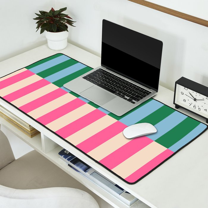 Modern Minimalist Abstract Stripes Desk Mat Gallery Image 2