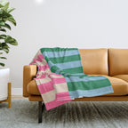Modern Minimalist Abstract Stripes Throw Blanket Gallery Image 1