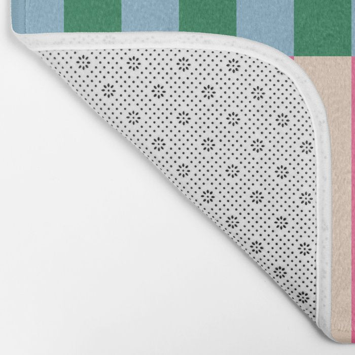 Modern Minimalist Abstract Stripes Bath Mat Gallery Image 2