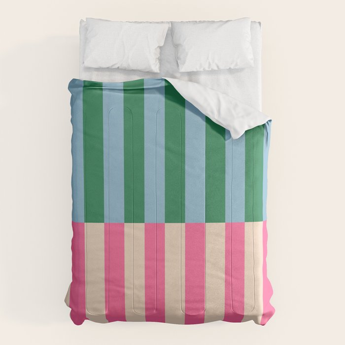 Modern Minimalist Abstract Stripes Comforter Gallery Image 1