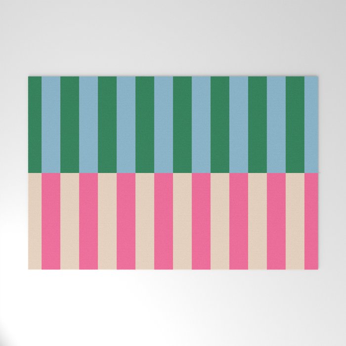 Modern Minimalist Abstract Stripes Welcome Mat Gallery Image 1