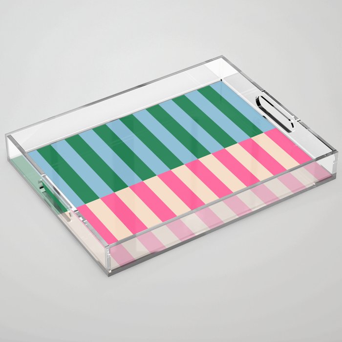 Modern Minimalist Abstract Stripes Acrylic Tray Gallery Image 1