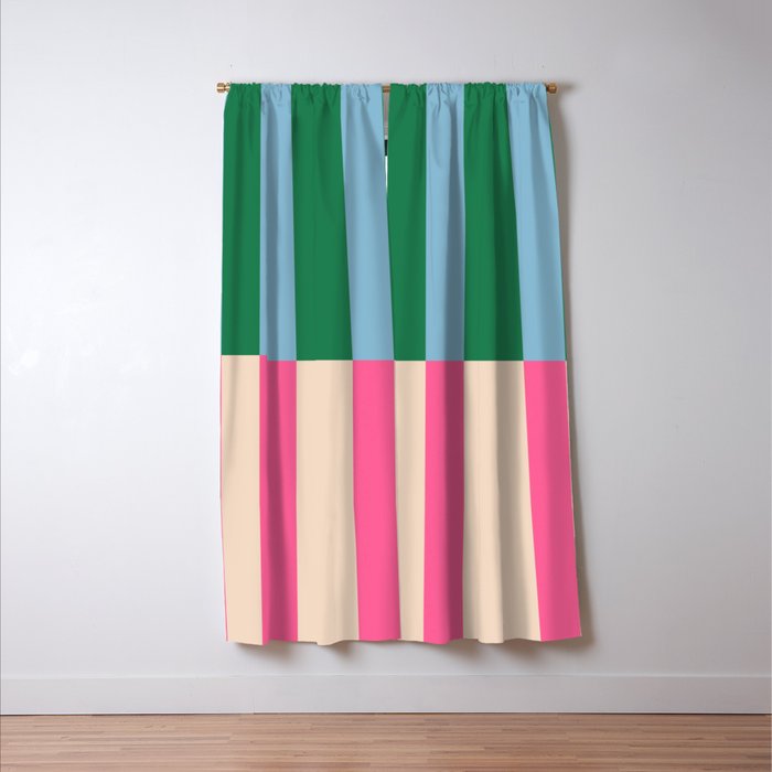 Modern Minimalist Abstract Stripes Window Curtain Gallery Image 3