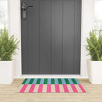 Modern Minimalist Abstract Stripes Welcome Mat Gallery Image 3