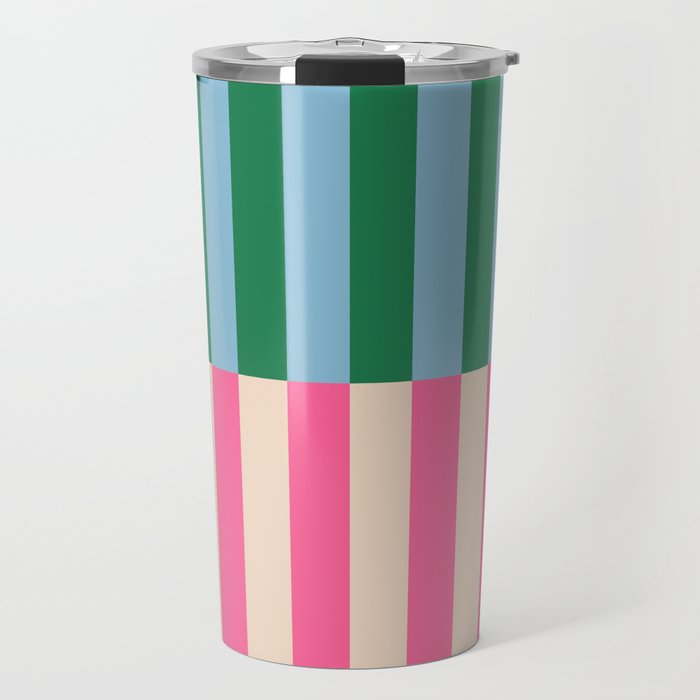 Modern Minimalist Abstract Stripes Travel Mug Gallery Image 1