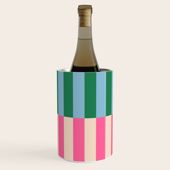 Modern Minimalist Abstract Stripes Wine Chiller Gallery Image 1
