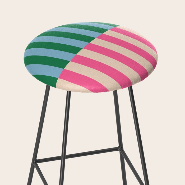 Modern Minimalist Abstract Stripes Stool Gallery Image 2