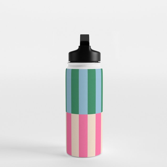 Modern Minimalist Abstract Stripes Water Bottle Gallery Image 3