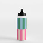 Modern Minimalist Abstract Stripes Water Bottle Gallery Image 3