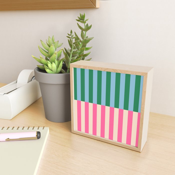 Modern Minimalist Abstract Stripes Mini Art Print Gallery Image 2