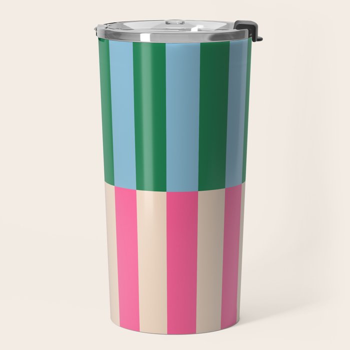 Modern Minimalist Abstract Stripes Travel Mug Gallery Image 2
