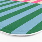 Modern Minimalist Abstract Stripes Bath Mat Gallery Image 3