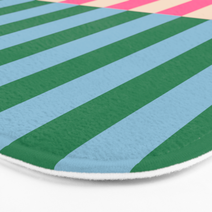 Modern Minimalist Abstract Stripes Bath Mat Gallery Image 3