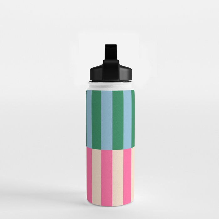 Modern Minimalist Abstract Stripes Water Bottle Gallery Image 2