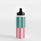 Modern Minimalist Abstract Stripes Water Bottle Gallery Image 2