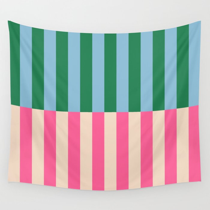 Modern Minimalist Abstract Stripes Wall Tapestry Gallery Image 1