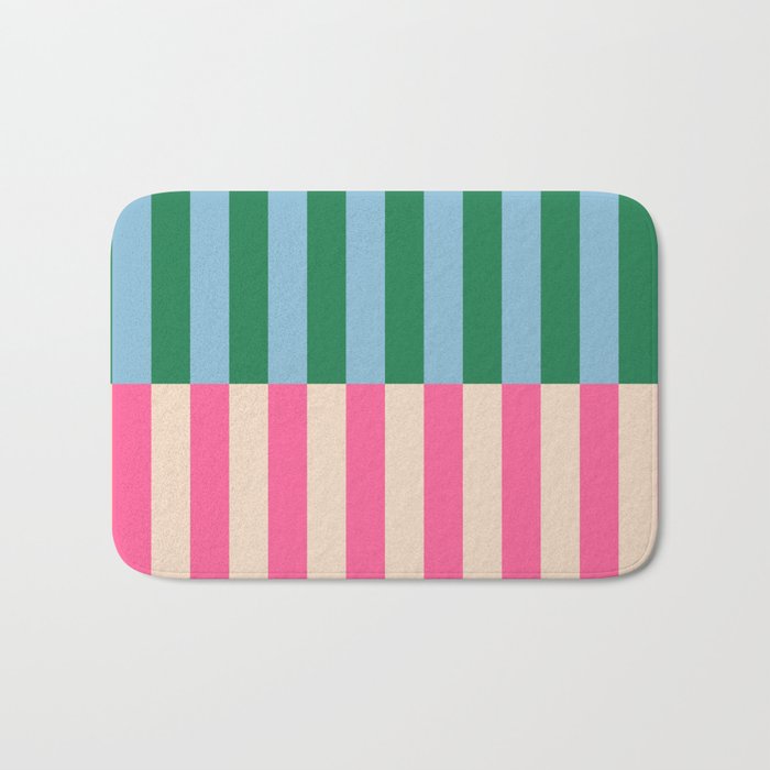 Modern Minimalist Abstract Stripes Bath Mat Gallery Image 1