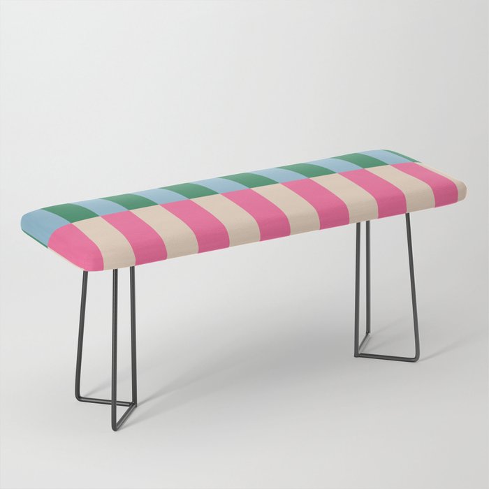 Modern Minimalist Abstract Stripes Bench Gallery Image 1