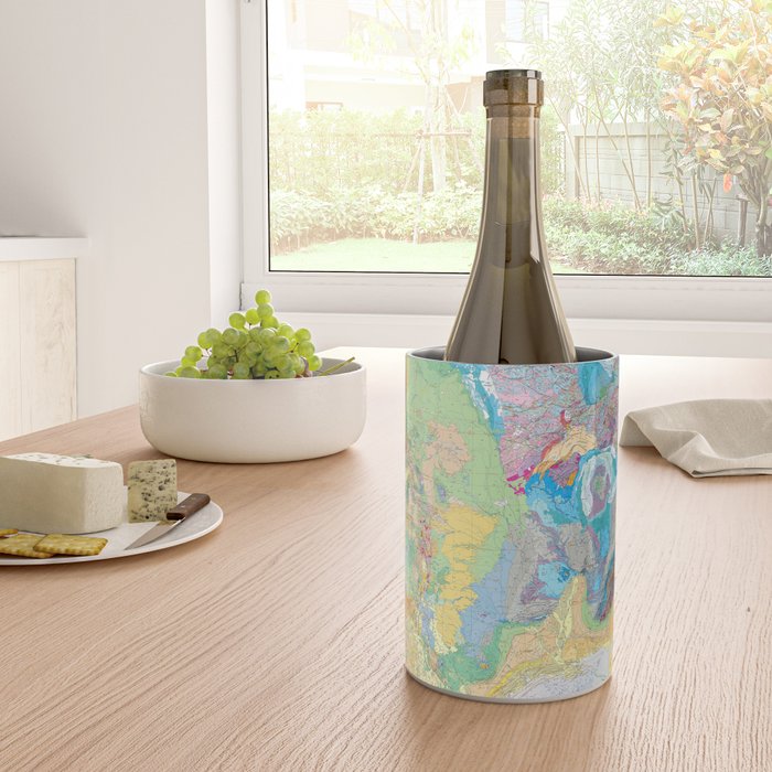 USGS Geological Map of North America Wine Chiller Gallery Image 4