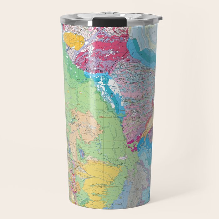 USGS Geological Map of North America Travel Mug Gallery Image 1