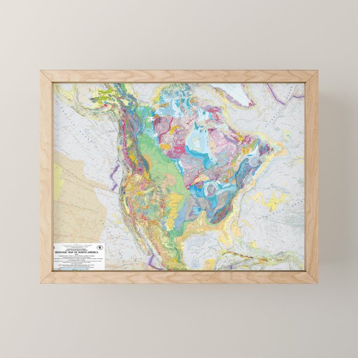 USGS Geological Map of North America Mini Art Print Gallery Image 1