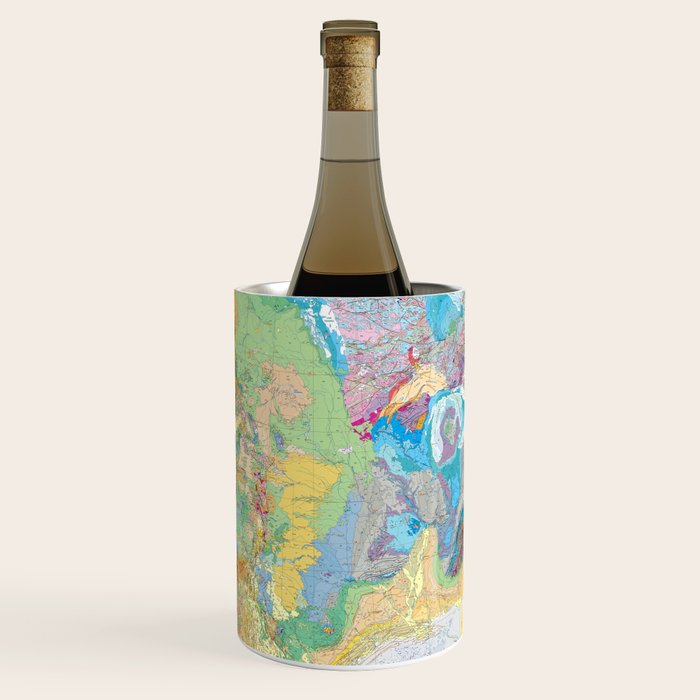USGS Geological Map of North America Wine Chiller Gallery Image 1