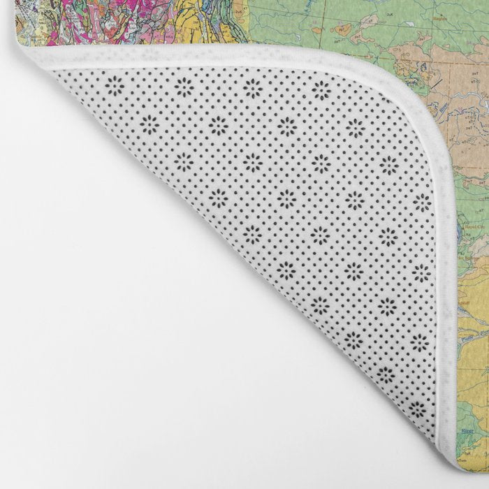 USGS Geological Map of North America Bath Mat Gallery Image 2
