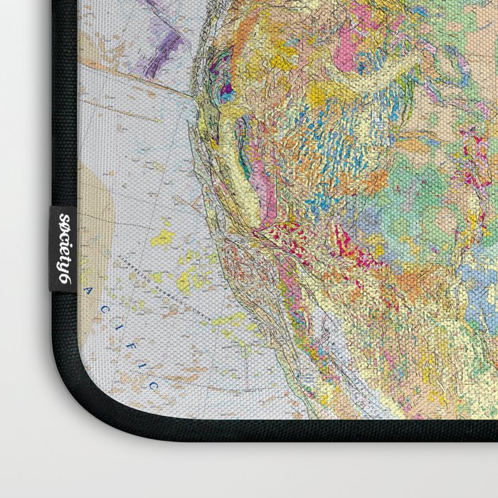 USGS Geological Map of North America Laptop Sleeve Gallery Image 3