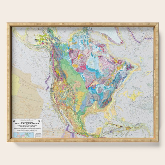 USGS Geological Map of North America Serving Tray Gallery Image 1