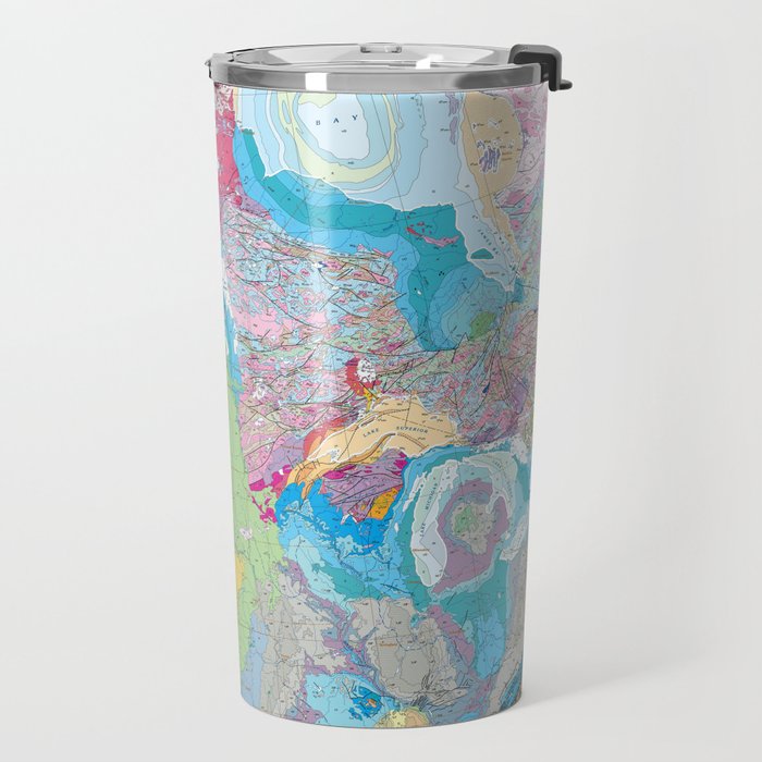 USGS Geological Map of North America Travel Mug Gallery Image 2