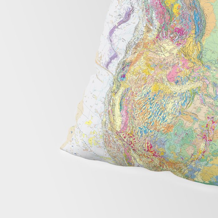 USGS Geological Map of North America Pillow Sham Gallery Image 4