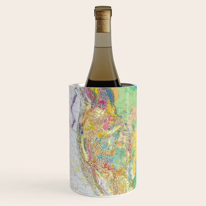 USGS Geological Map of North America Wine Chiller Gallery Image 2