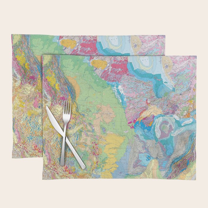 USGS Geological Map of North America Placemat Gallery Image 1