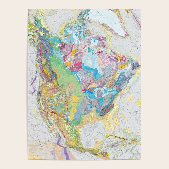 USGS Geological Map of North America Poster Gallery Image 4