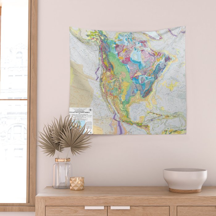 USGS Geological Map of North America Wall Tapestry Gallery Image 2