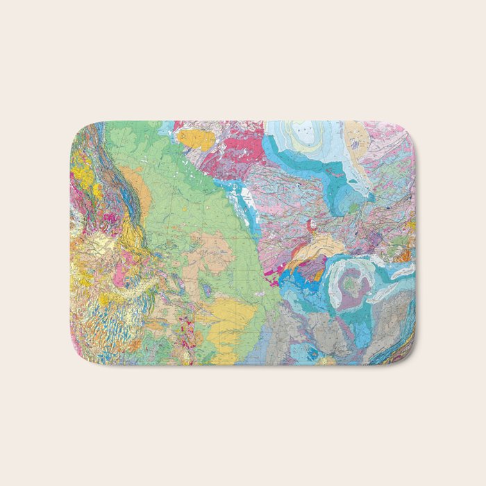 USGS Geological Map of North America Bath Mat Gallery Image 1
