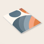 Mid Century Modern Geometric Arch a15 in Navy Blue and Orange Notebook Gallery Image 3