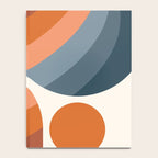 Mid Century Modern Geometric Arch a15 in Navy Blue and Orange Notebook Gallery Image 4