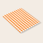 Classic Pumpkin Orange and White Gingham Check Pattern Notebook Gallery Image 2