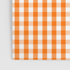 Classic Pumpkin Orange and White Gingham Check Pattern Poster Gallery Image 3