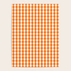 Classic Pumpkin Orange and White Gingham Check Pattern Poster Gallery Image 4